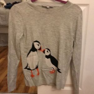 LOFT Small Petite Puffins Sweater